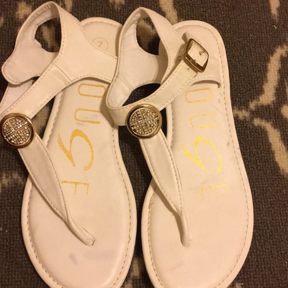 White sandals.